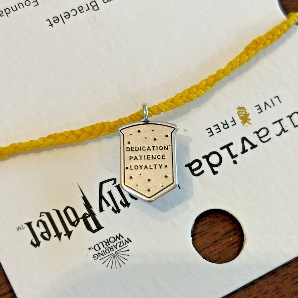 NEW Pura Vida Harry Potter Bracelet, Hufflepuff Charm on Mini Braid - Picture 3 of 5